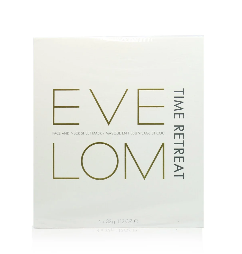 Eve Lom Time Retreat Face and Neck Sheet Maskタイム リトリート フェース And ネック シート マスク 4X32G