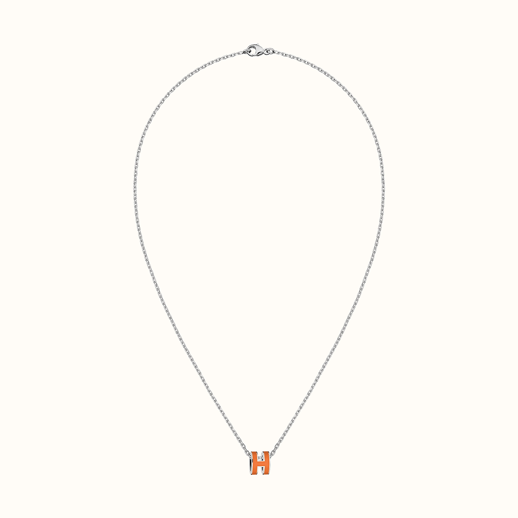 エルメス HERMES レディースミニポップHペンダント POP H PEND ORANGE GO