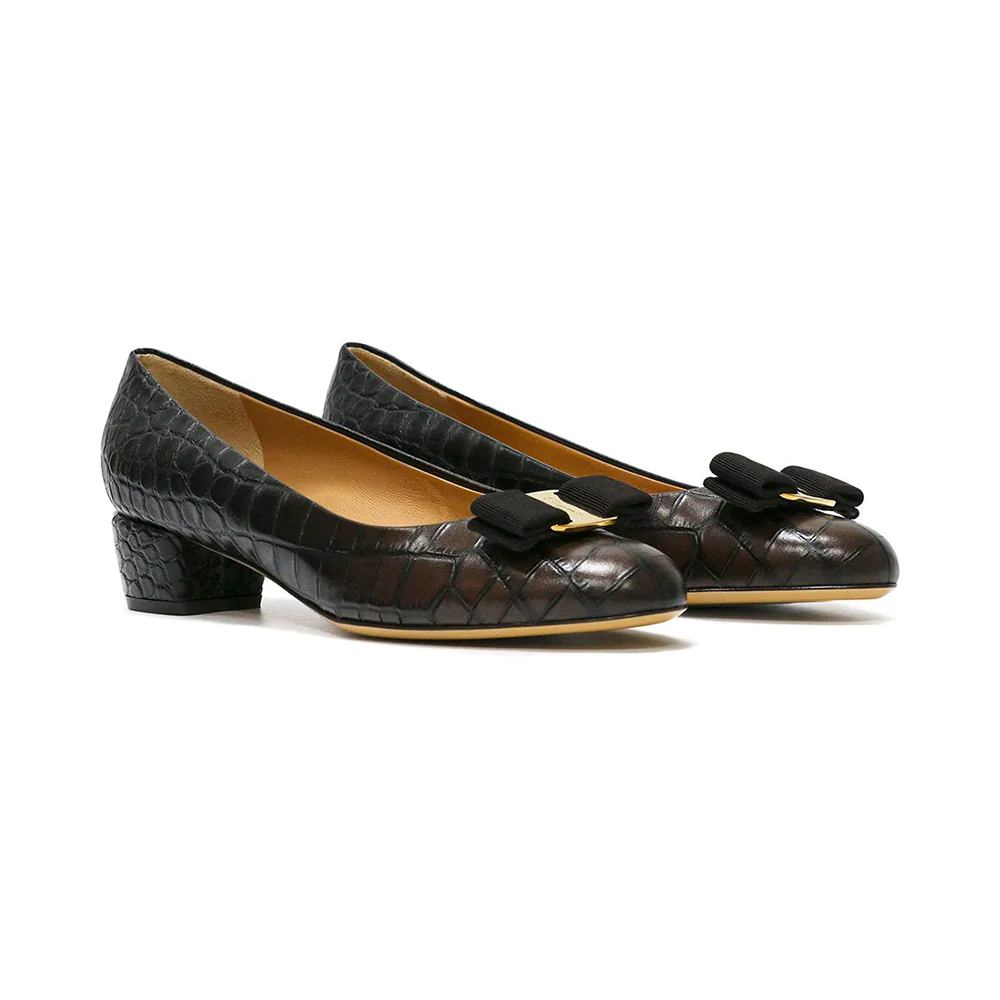 FERRAGAMO LADY SHOES シューズ 0598091 VARANEW CACAO