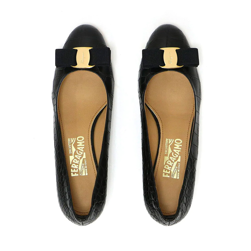 FERRAGAMO LADY SHOES シューズ 0598094 VARANEW NERO