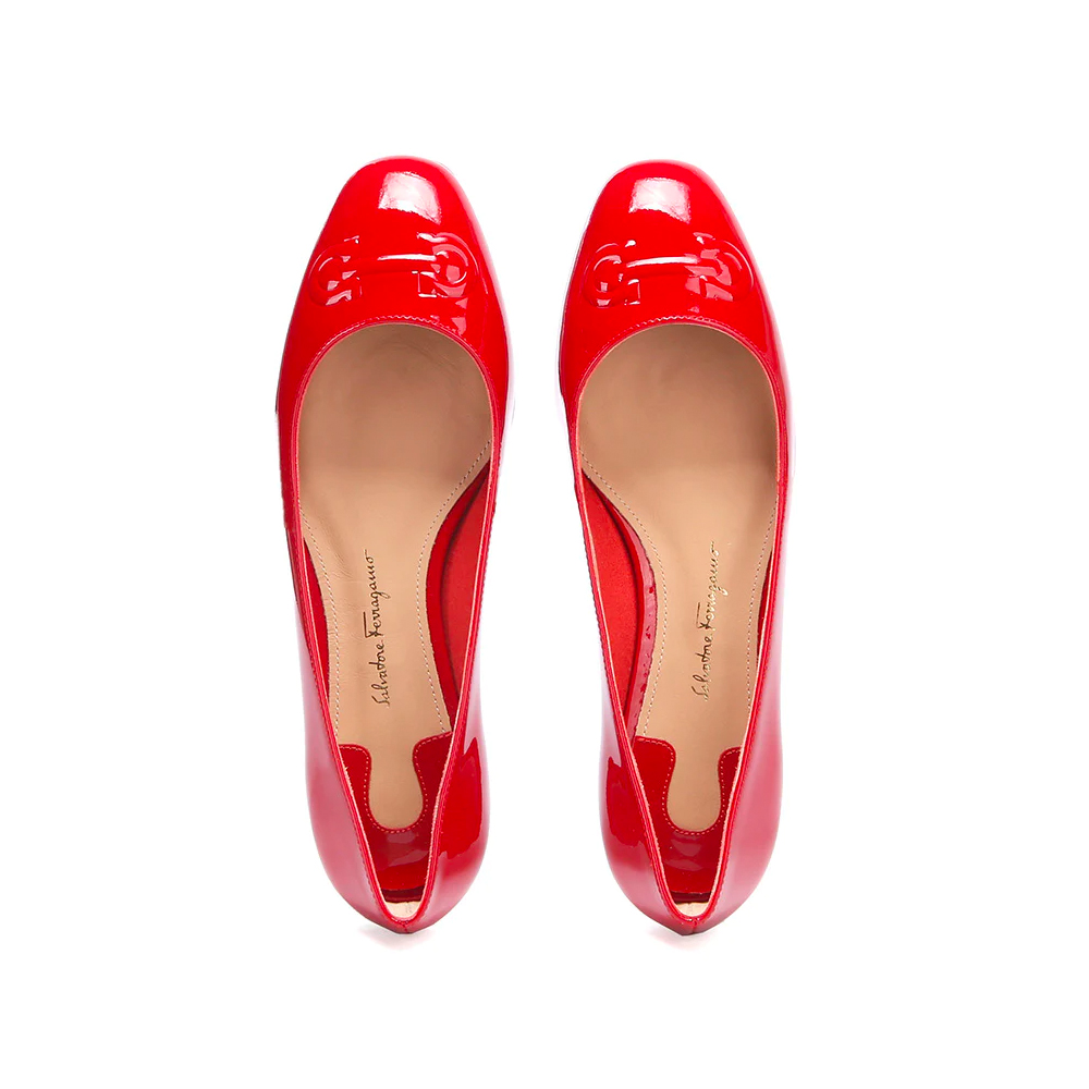 FERRAGAMO LADY SHOES シューズ 0680095 BRONI LIPSTI