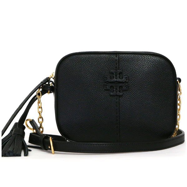 トリーバーチ TORY BURCH レディースショルダーバッグ カメラバッグ ブラック レザー 64447 001