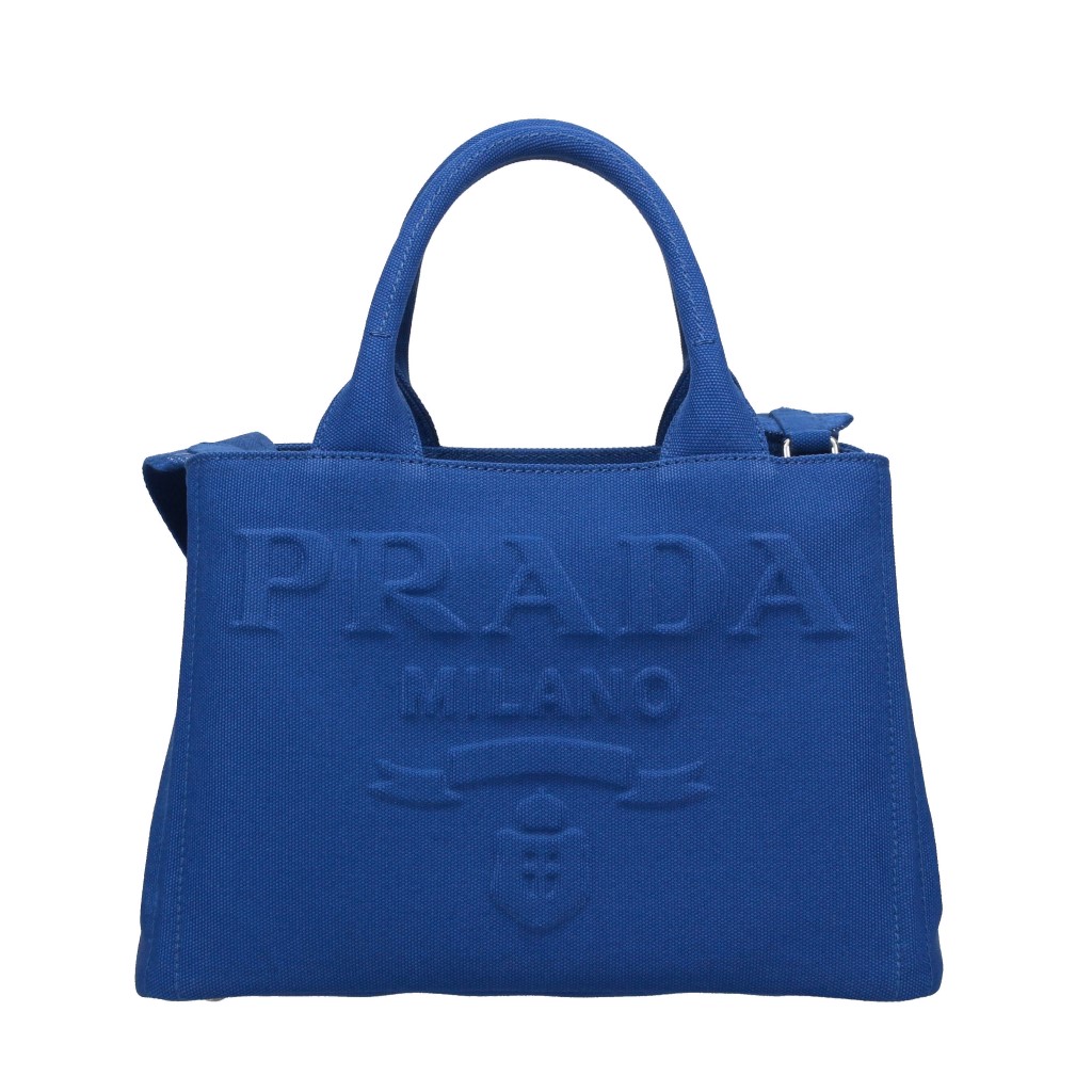 プラダ PRADA レディース カナパ トートバッグ ショルダーバッグブルー 1BG439 ZKI KAO F0215