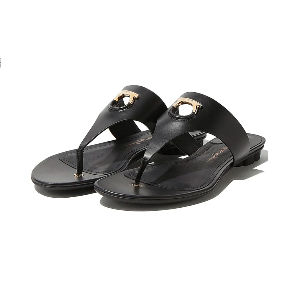 FERRAGAMO LADY SANDAL サンダル 0684827 ENFOLA NERO