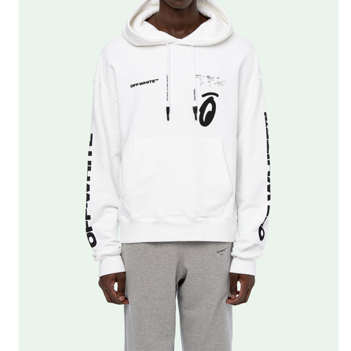 OFF WHITE MEN SWEATSHIRT OMBB037E19D250100110 Hooded Sweatshirt