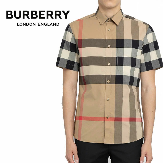 バーバリーBURBERRY MEN SHIRT  メンズ シャツ 8017322 A7028 ARCHIVEBEIGE