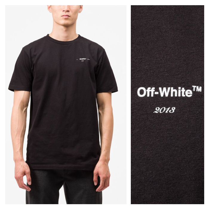 OFF WHITE MEN T-SHIRT S オフホワイト メンズ Tシャツ 19FW OMAA027E1918 5019 1001