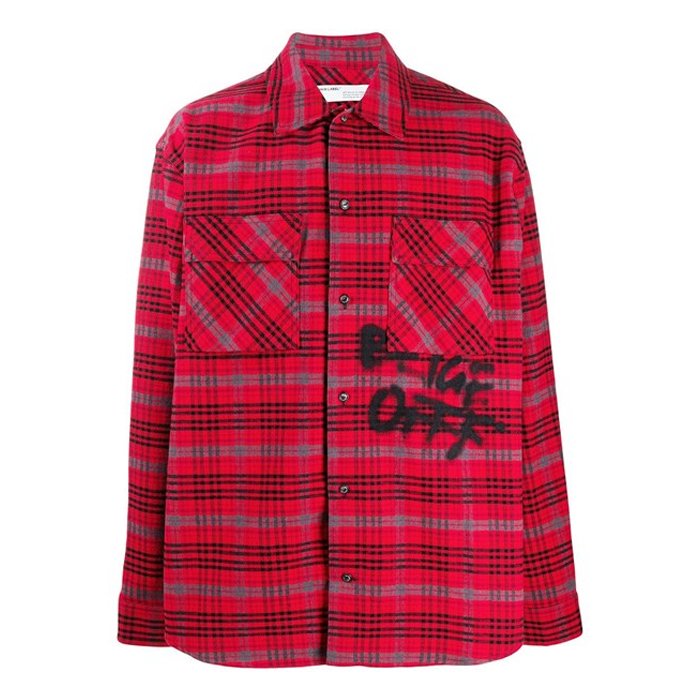 OFF WHITE MEN SHIRT L  オフホワイトメンズ シャツ OMGA091F19F330062010