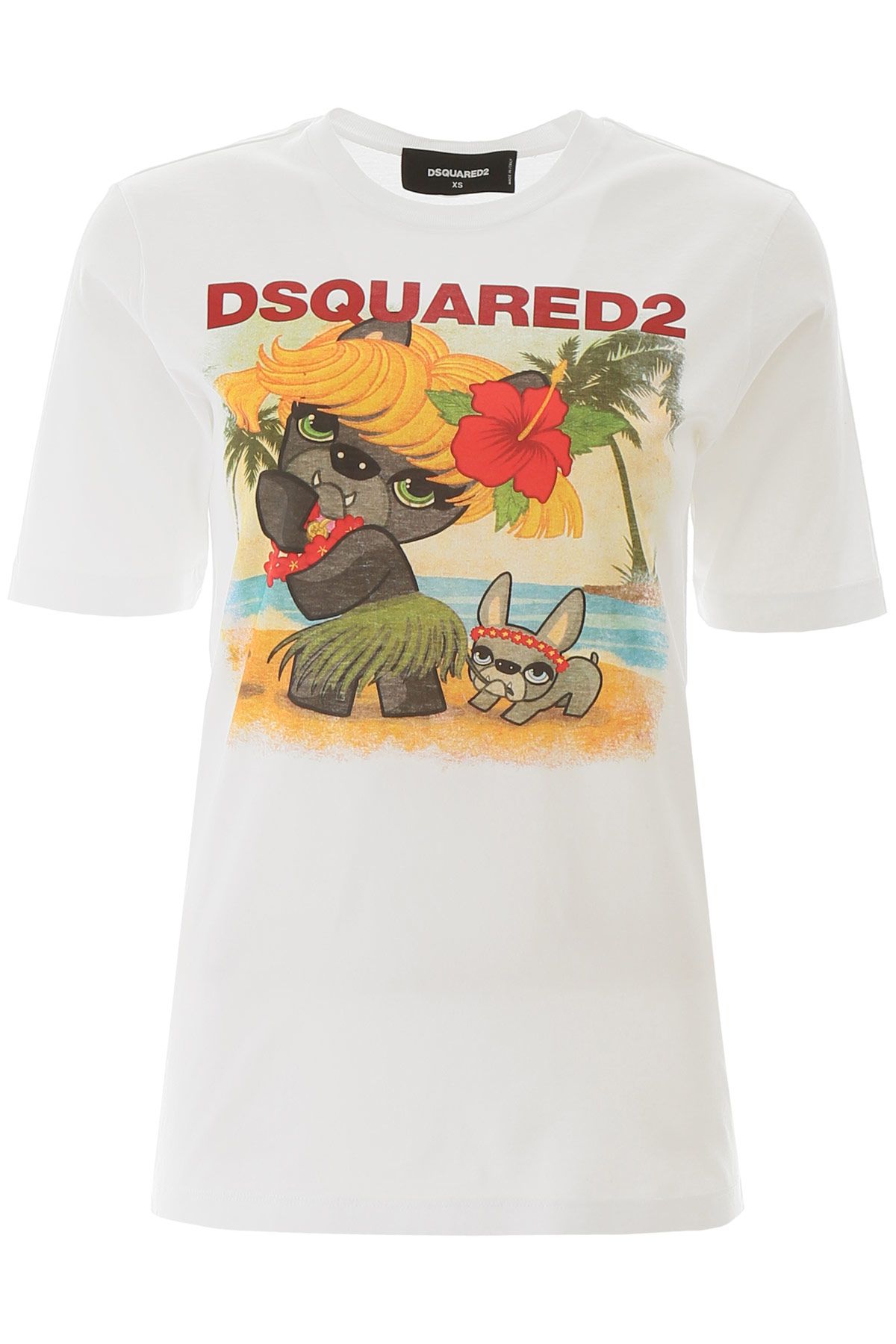 ディースクエアード DSQUARED2 レディース ファニードッグTシャツ S75GD0097 2427 100 WHITE