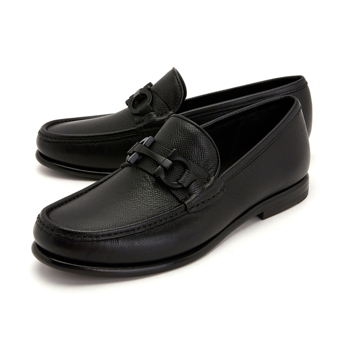 フェラガモ FERRAGAMO メンズ クラウンローファー 0688525 CALF NERO BLACK