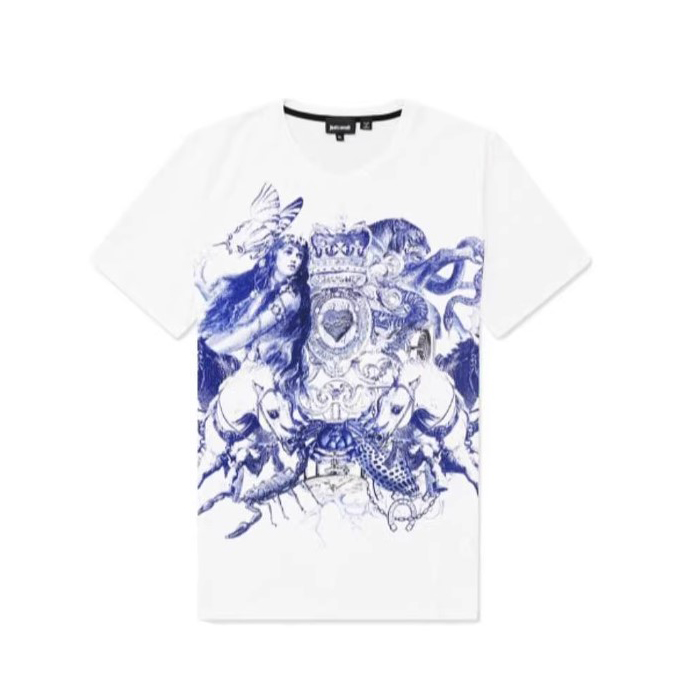 JUST CAVALLI MEN T-SHIRT ジャスト カヴァリ メンズ T シャツ S01GC0229 N20663 100