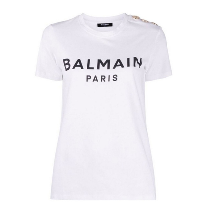 BALMAIN LADIES  T-SHIRT レディースTシャツ BF1EF005 BB02 GAB