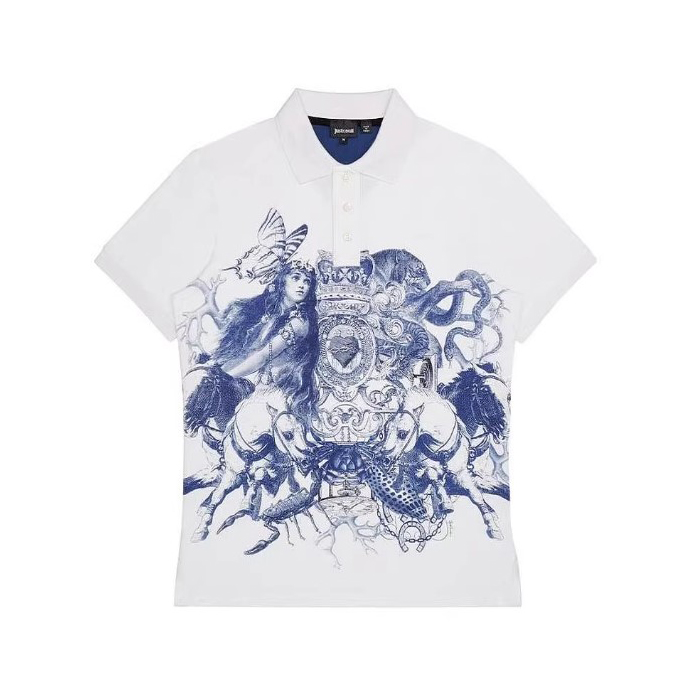 JUST CAVALLI MEN POLO ジャスト カヴァリ メンズ ポロ S01GC0247 N20557 100