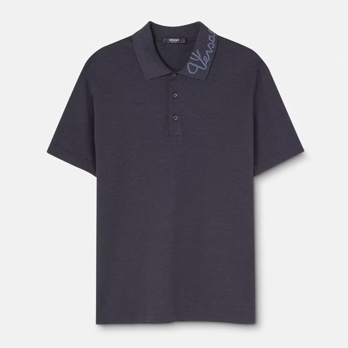 VERSACE MEN SHORT POLO ヴェルサーチ メンズ ショート ポロ 1013906 1A09798 1E880