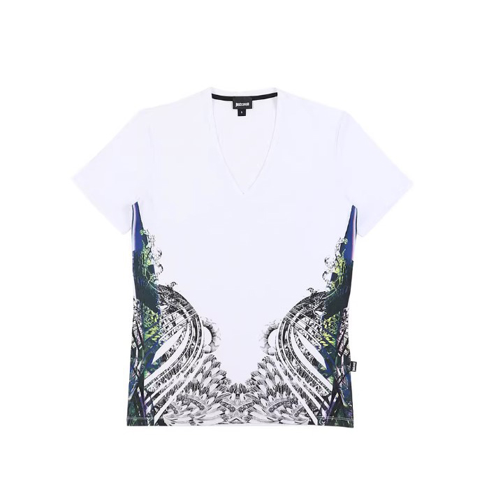 JUST CAVALLI MEN T-SHIRT ジャスト カヴァリ メンズ T シャツ S01GC0304 N20543 100