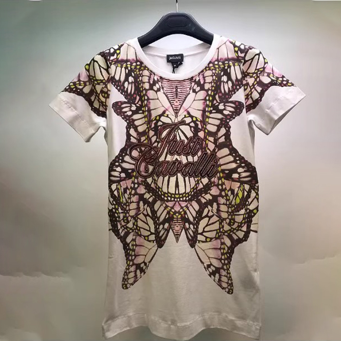 JUST CAVALLI LADIES T-SHIRT ジャスト カヴァリ レディース T シャツ S02GC0154 N20543 100