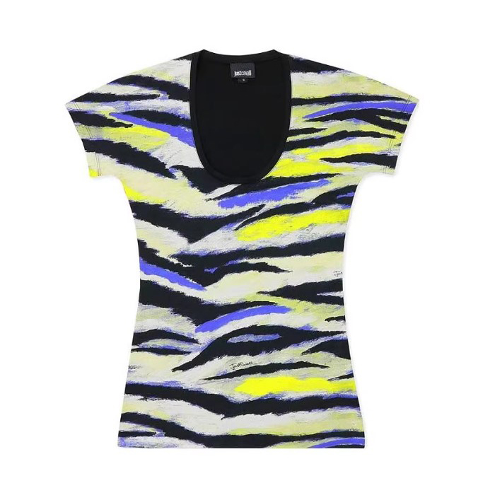 JUST CAVALLI LADIES T-SHIRT ジャスト カヴァリ レディース T シャツ S02GC0156 N20803 520S