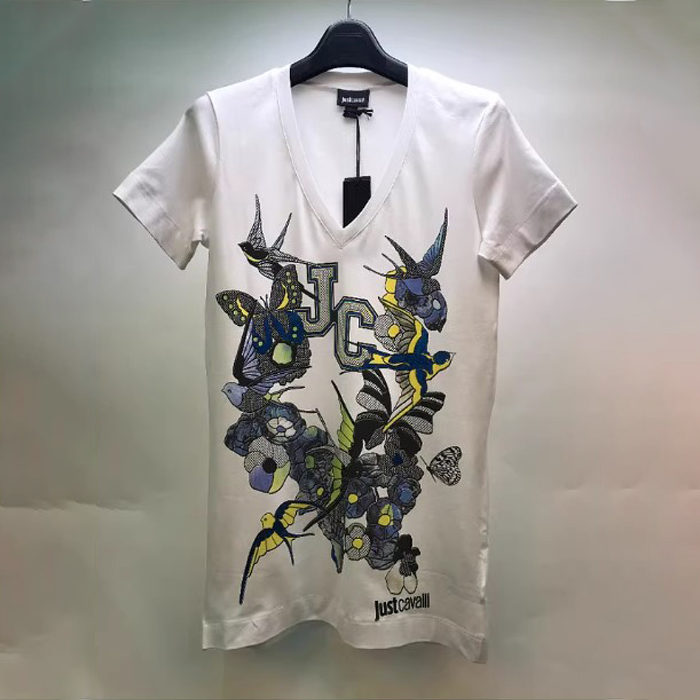 JUST CAVALLI LADIES T-SHIRT ジャスト カヴァリ レディース T シャツ S02GC0161 N20543 100