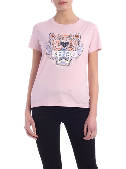 ケンゾー KENZO タイガークラシックピンクTシャツ  2TS721 4YB 34