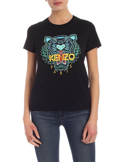 ケンゾー KENZO タイガークラシックブラックTシャツ  2TS721 4YB 99