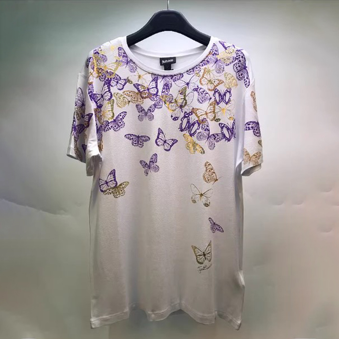 JUST CAVALLI LADIES T-SHIRT ジャスト カヴァリ レディース T シャツ S02GC0165 N20597 100