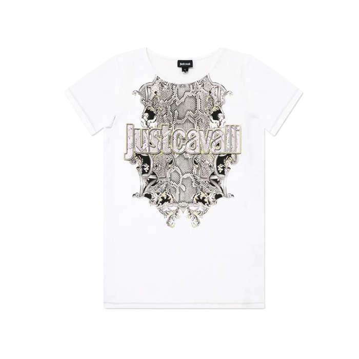 JUST CAVALLI LADIES T-SHIRT ジャスト カヴァリ レディース T シャツ S04GC0136 N20543 100