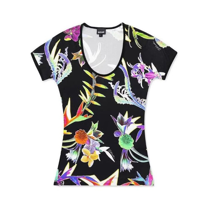 JUST CAVALLI LADIES T-SHIRT ジャスト カヴァリ レディース T シャツ S04GC0099 N20617 900S