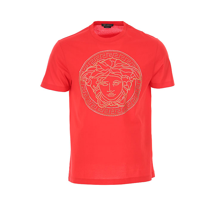 ヴェルサーチ VERSACE ゴールドトーン メデューサヘッドショートスリーブTシャツ A77987 A201952 A041