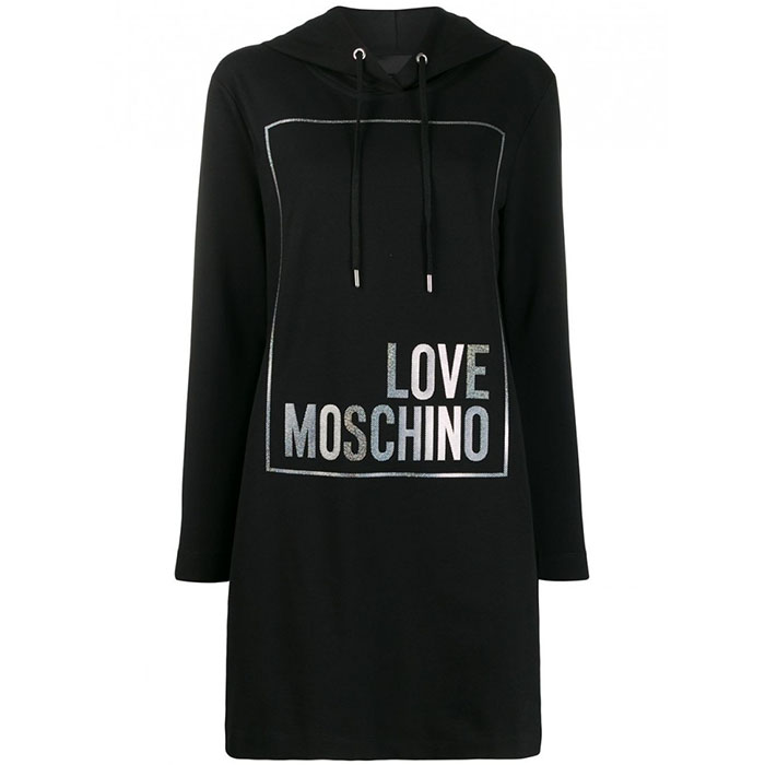 ラブ モスキーノLOVE MOSCHINO レディースロゴボックスパーカードレス W5B1902 2124 C74