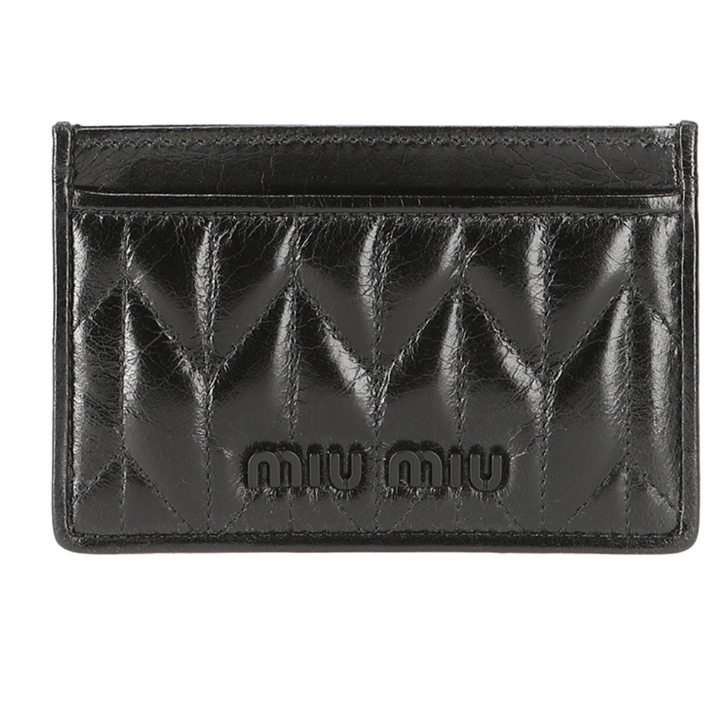 ミュウミュウ MIU MIU レディース マテラッセ シャイニーカード財布 5MC208 2D6C NERO