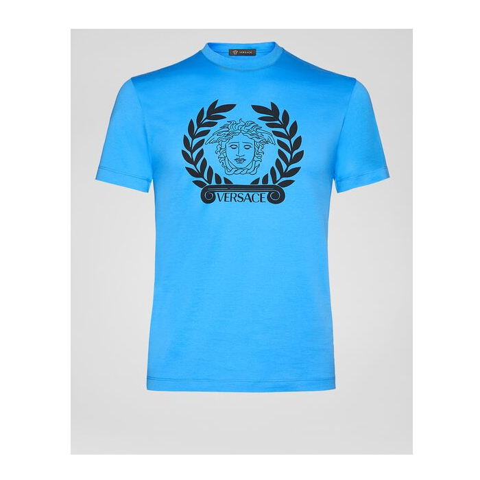 ヴェルサーチ VERSACE  メデューサプリントメンズ半袖Tシャツ A85156 A228806 A1400