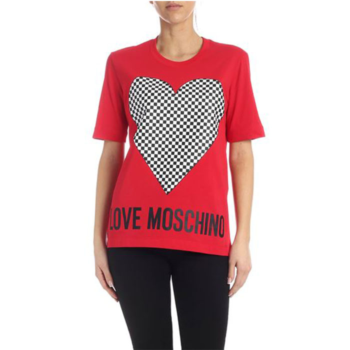 ラブ モスキーノ LOVE MOSCHINO レディースラブ ロゴプリントTシャツ W4F152C 3876 O88