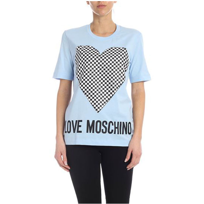 ラブ モスキーノ LOVE MOSCHINO レディースラブ ロゴプリントTシャツ  W4F152C 3876 X85