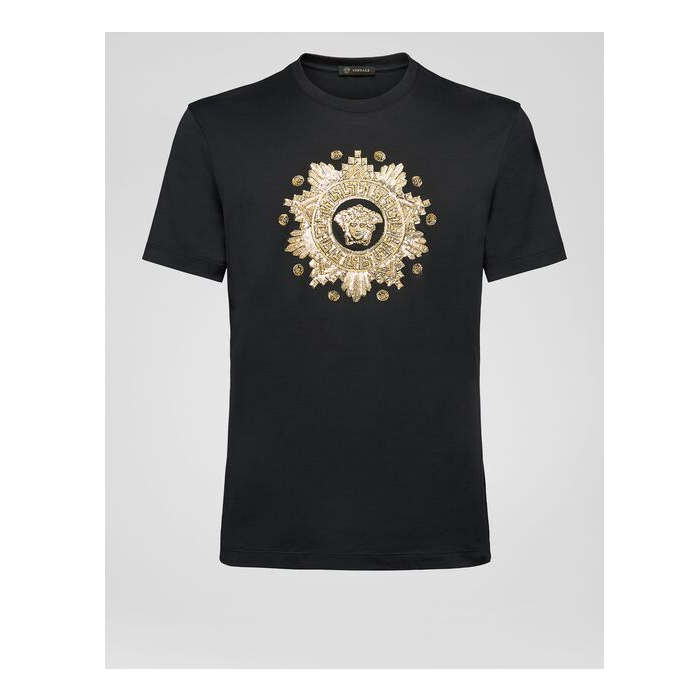 ヴェルサーチ VERSACE メデューサ装飾Tシャツ A85171 A228806 A2003 ブラック