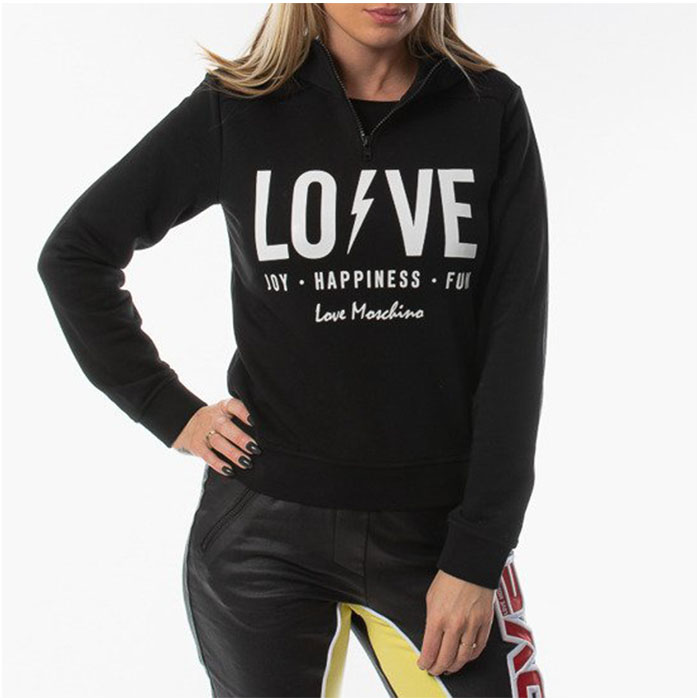 ラブ モスキーノ LOVE MOSCHINO レディースラブ ロゴプリントスウェットシャツ W639801 4165 C74