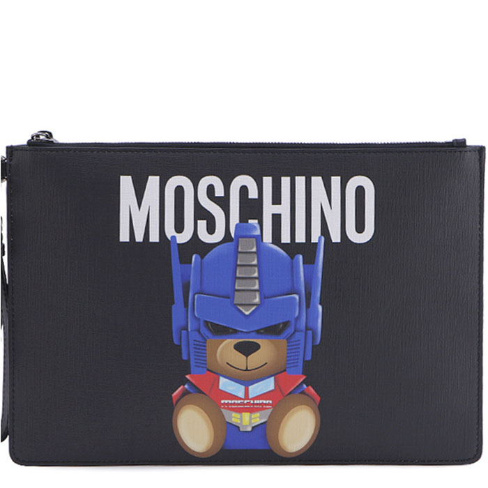 モスキーノ MOSCHINO ジェレミースコットトランスフォーマーテディベア クラッチバッグ 7A8430-201 8210 1555