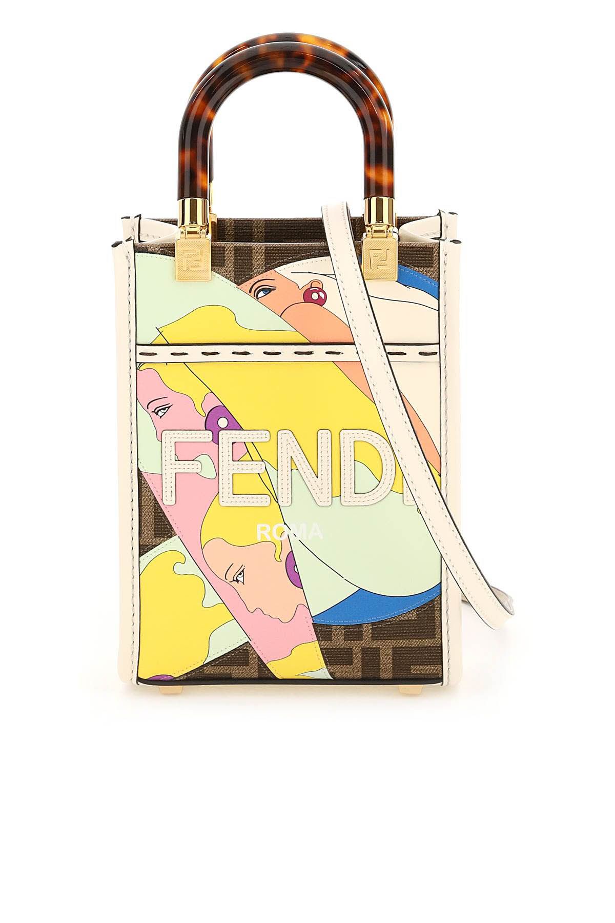 フェンディ FENDI FF レディースプリント ミニサンシャインショッパー 8BS051 AJH9 F1HDV