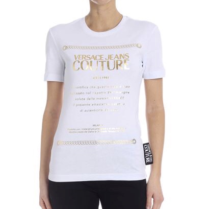 VERSACE JEANS COUTURE LADY T-SHIRT S ヴェルサーチジーンズクチュールレディTシャツS B2HVA7T10320K41