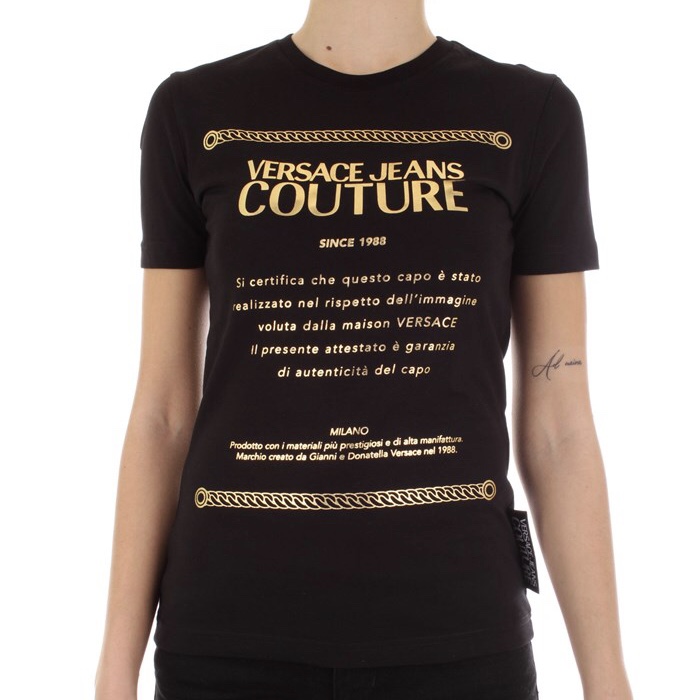 VERSACE JEANS COUTURE LADY T-SHIRT S ヴェルサーチジーンズクチュールレディTシャツS B2HVA7T10320K42