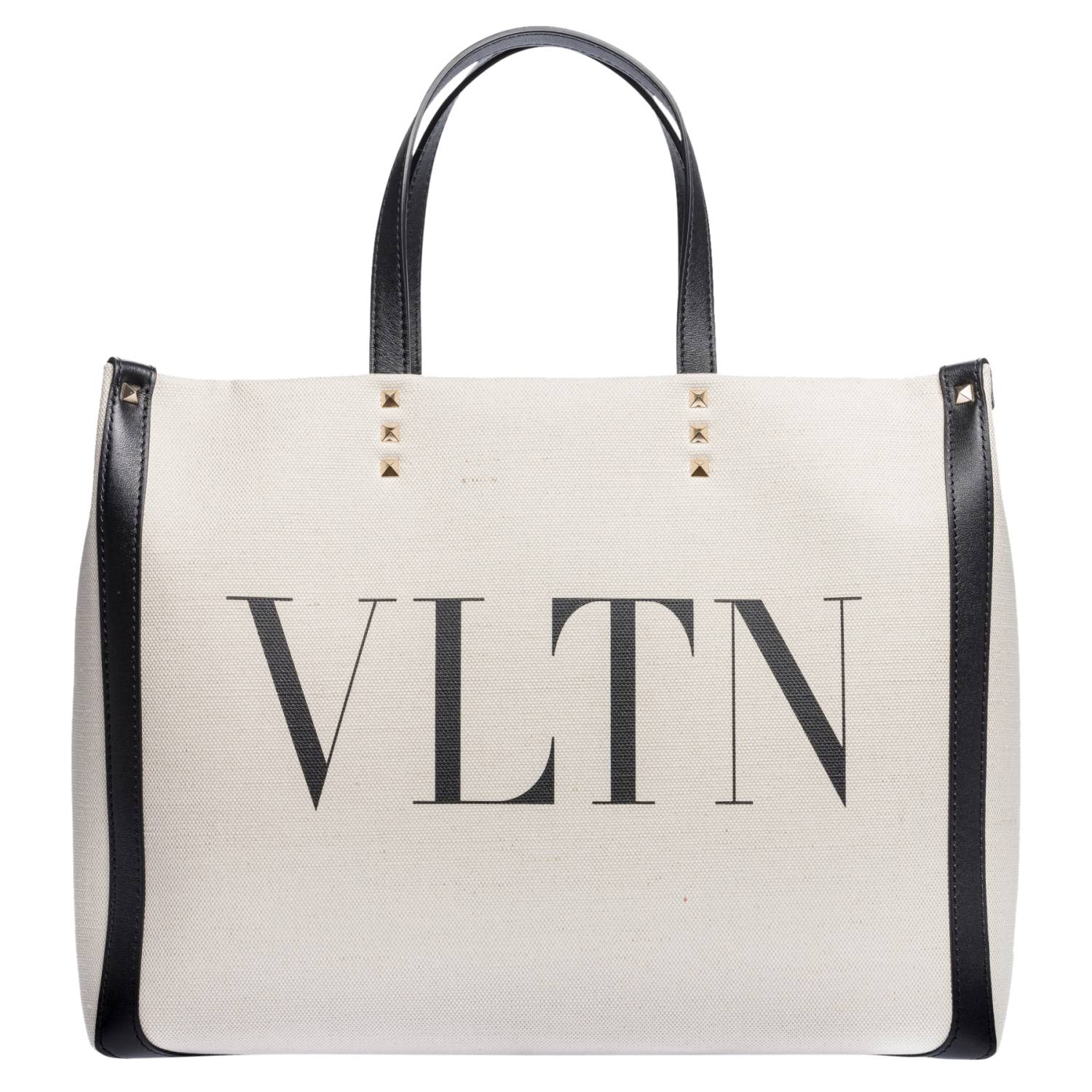 ヴァレンティノ VALENTINO レディース ホワイトキャンバス VLTN トート XW2B0D21FWB EX9