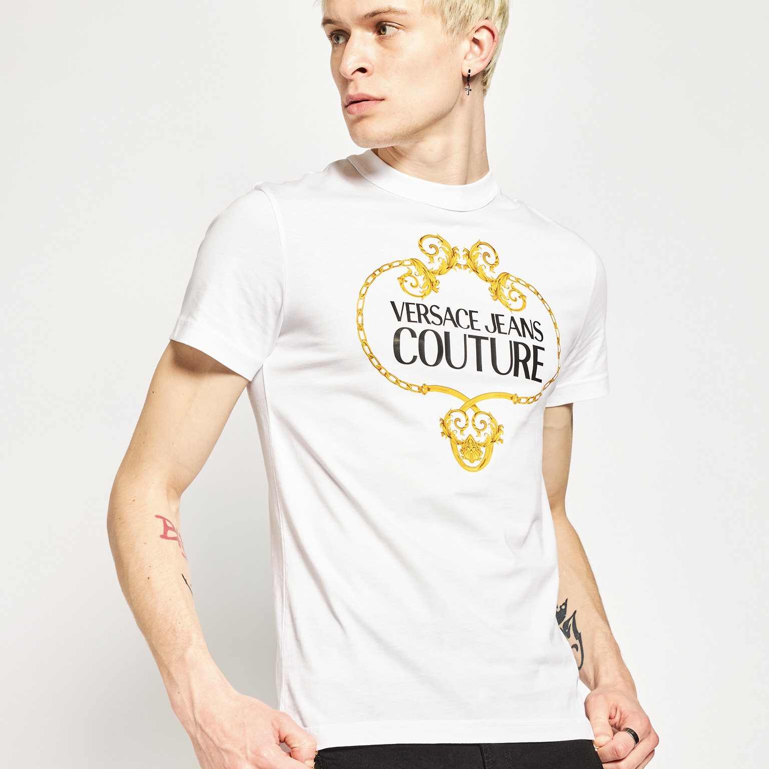 VERSACE JEANS COUTURE MEN T-SHIRT S ヴェルサーチジーンズクチュールメンズTシャツS B3GVA7EB0311L06