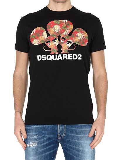 DSQUARED2 MEN T-SHIRT メンズTシャツ S74GD0654 S22427 900 BLACK