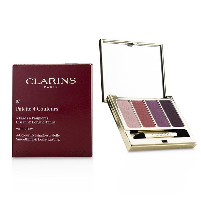 CLARINS  クラランス 4カラー アイシャドウ パレット (スムージング & ロング ラスティング) #07 LOVELY ROSE 3380810185218