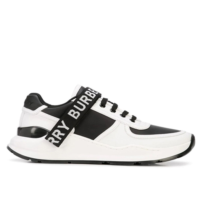 BURBERRY Logo Detail Leather and Nylon Sneakers 80115311