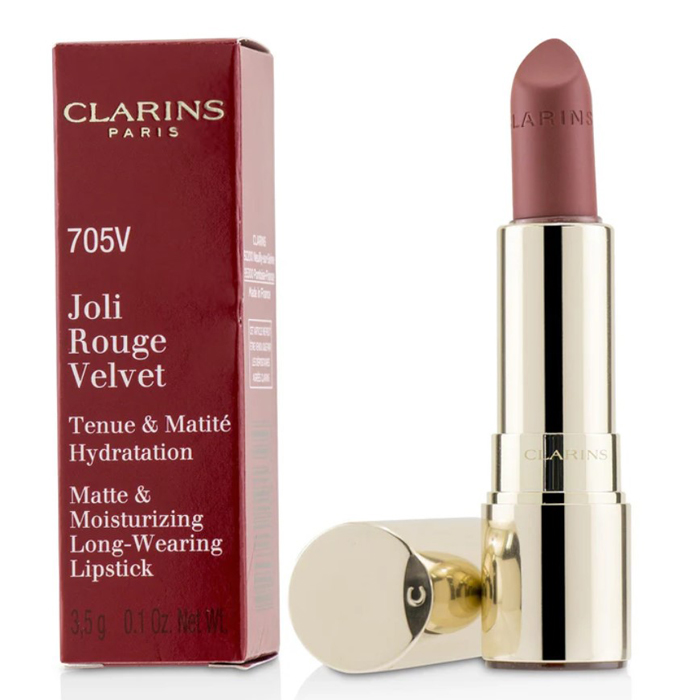 CLARINS クラランスジョリ ルージュ ベルベット(マット & モイスチャライジング ロング ウェアリング リップスティック) # 705V SOFT BERRY 3380810191394