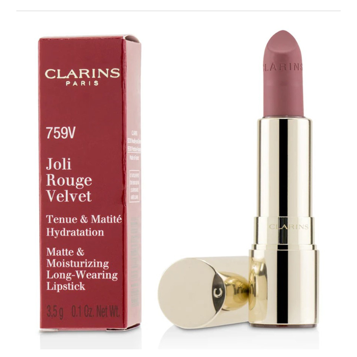 CLARINS クラランスジョリ ルージュ ベルベット(マット & モイスチャライジング ロング ウェアリング リップスティック) # 759V WOOD BERRY 3380810191424