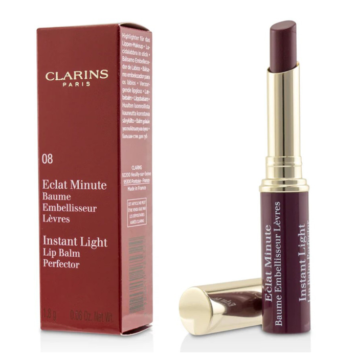 CLARINS クラランスエクラ ミニッツ インスタント ライト リップ バーム パーフェクター # 08 PLUM 3380810185324