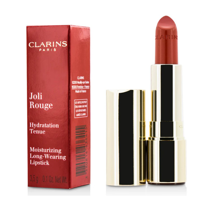 CLARINS クラランスジョリ ルージュ (ロング ウェアリング モイスチャライジング リップスティック) # 743 CHERRY RED 3380814436118