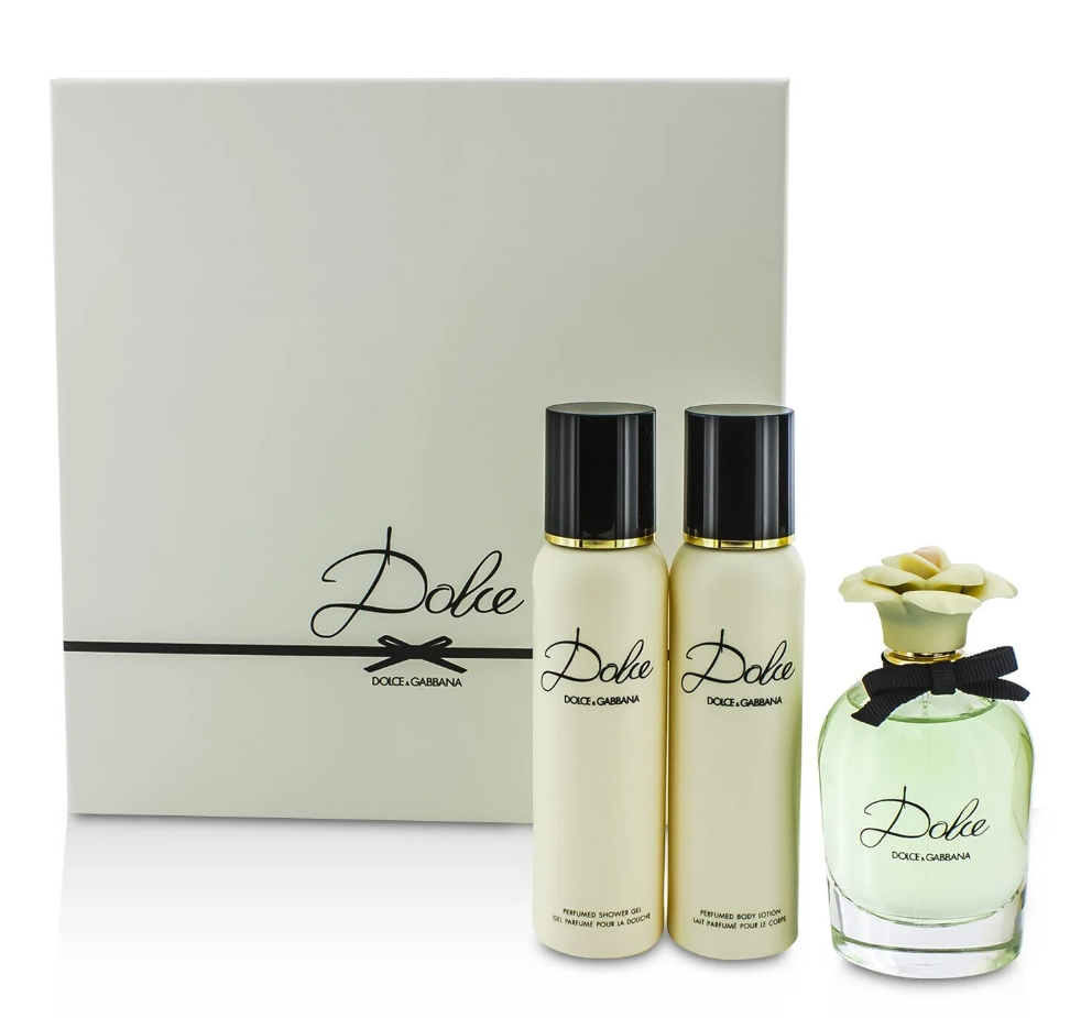 Dolce Coffret: Eau De Parfum Spray 75ml/2.5oz + Body Lotion 100ml/3.3oz + Shower Gel 100ml/3.3oz - 3pcs ドルチェ コフレ B00OWJV0Z4