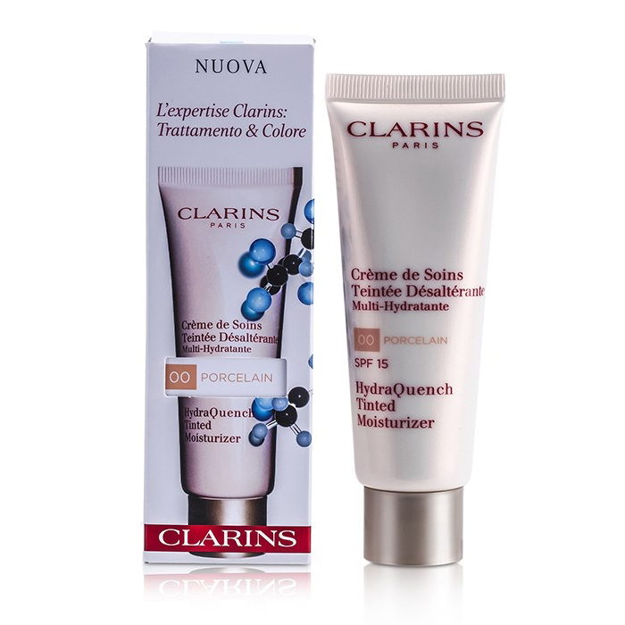 CLARINS クラランスイドラ クエンチティンテッド モイスチャライザー SPF 15 # 00 PORCELAIN 3380811141107